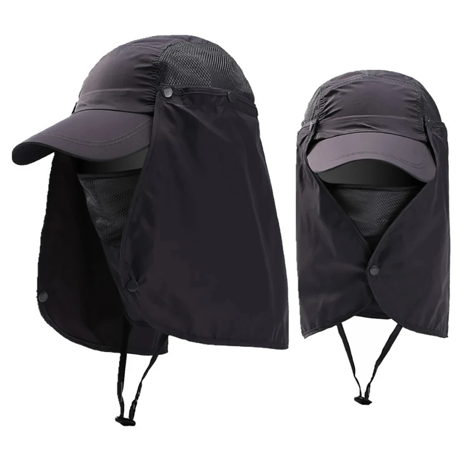 Hunting Camping Hiking Fishing Hats Outdoor UV protection Sun Protection Breathable Caps Full Head Quick-dry Headwear Men Women 4