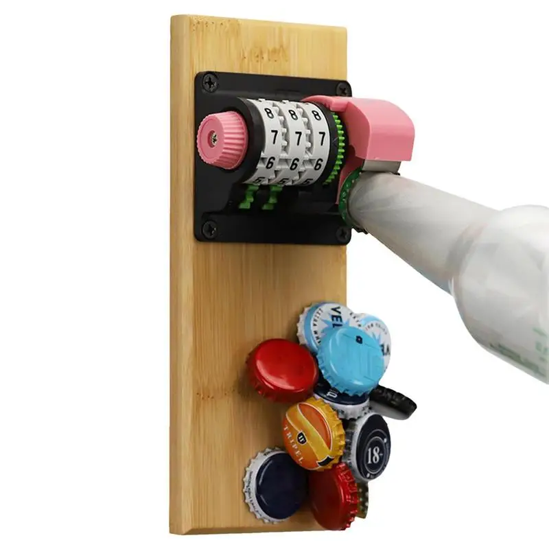 

Wall-Mounted Counting Bottle Opener Magnetic Decorative Opener Tool Portable Bottle Opener with Counter for Refrigerator