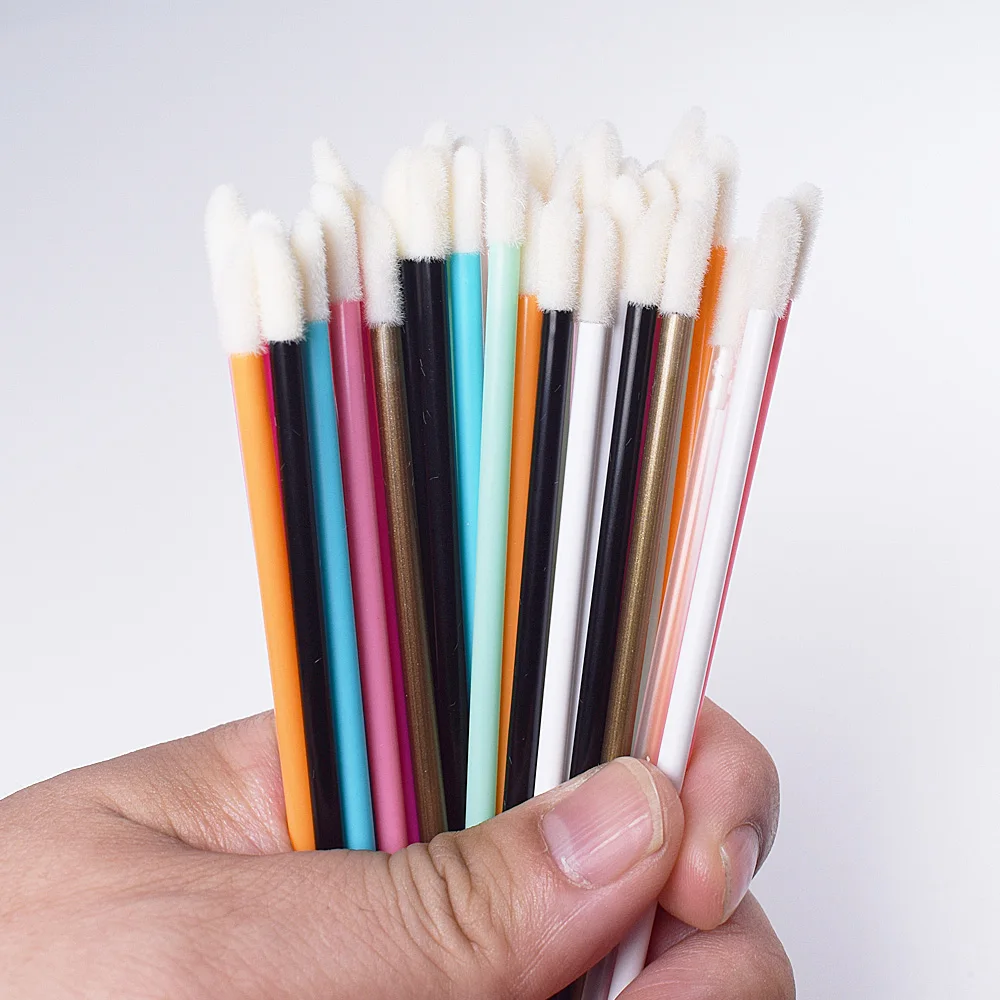 50 Pcs Disposable Lip Brush Eyelash Makeups Brushes Lash Extension Mascara Applicator Lipstick Wands Set Cosmetic Makeup Tools