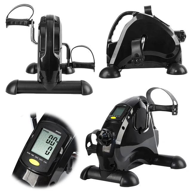 Bicicleta Estática Plegable Mini - Para Brazos Y Piernas, Con Pantalla LCD Y Resistencia Ajustable