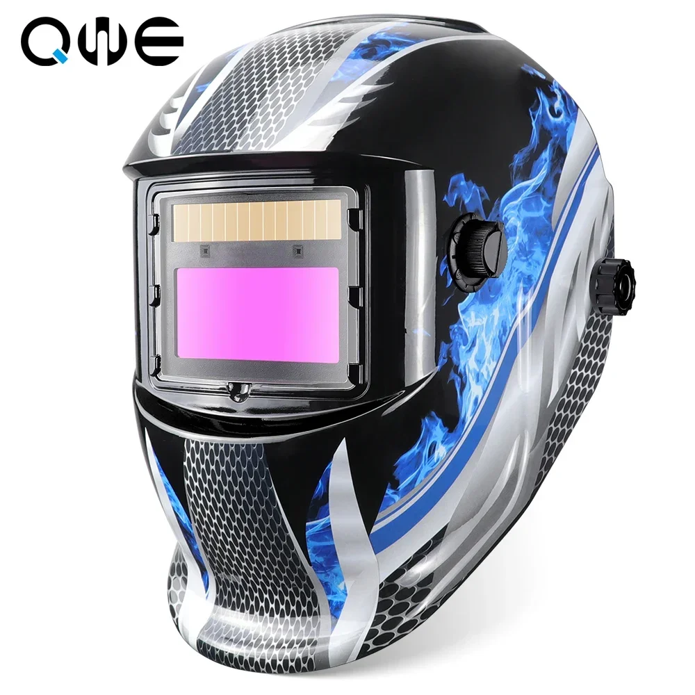 Auto Darkening Helmet Adjustable Range MIG MMA Electric Welding Mask Helmets Welding Lens Caps for Welding Machine Professional