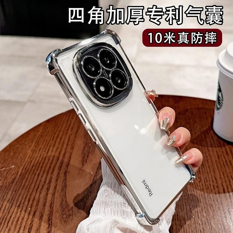 Enhanced Camera Protection Electroplated Transparent Silicone Phone Case