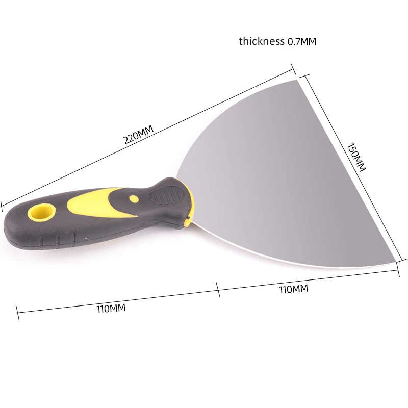 Stainless Steel Putty Knife Scraper 6 inch Spatula Scraping Putty Paint Tool Plaster Shovel Cleaning Spatula Construction Tool