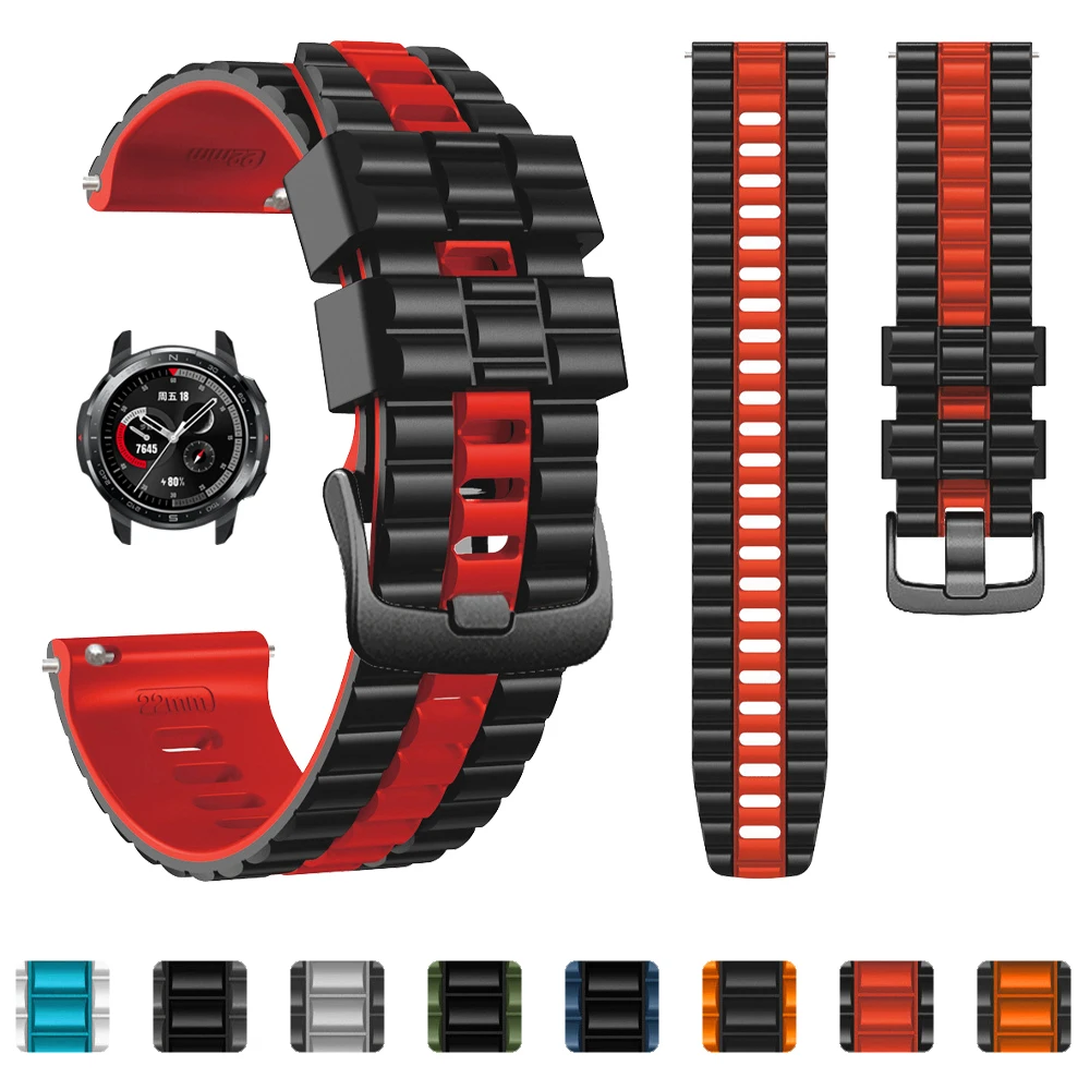 Cinturino Per Honor Watch Gs Pro / Gs3 Cinturino In Silicone Per Honor Magicwatch 2 46Mm 22Mm Cinturino Di Ricambio Accessori Per Bracciali