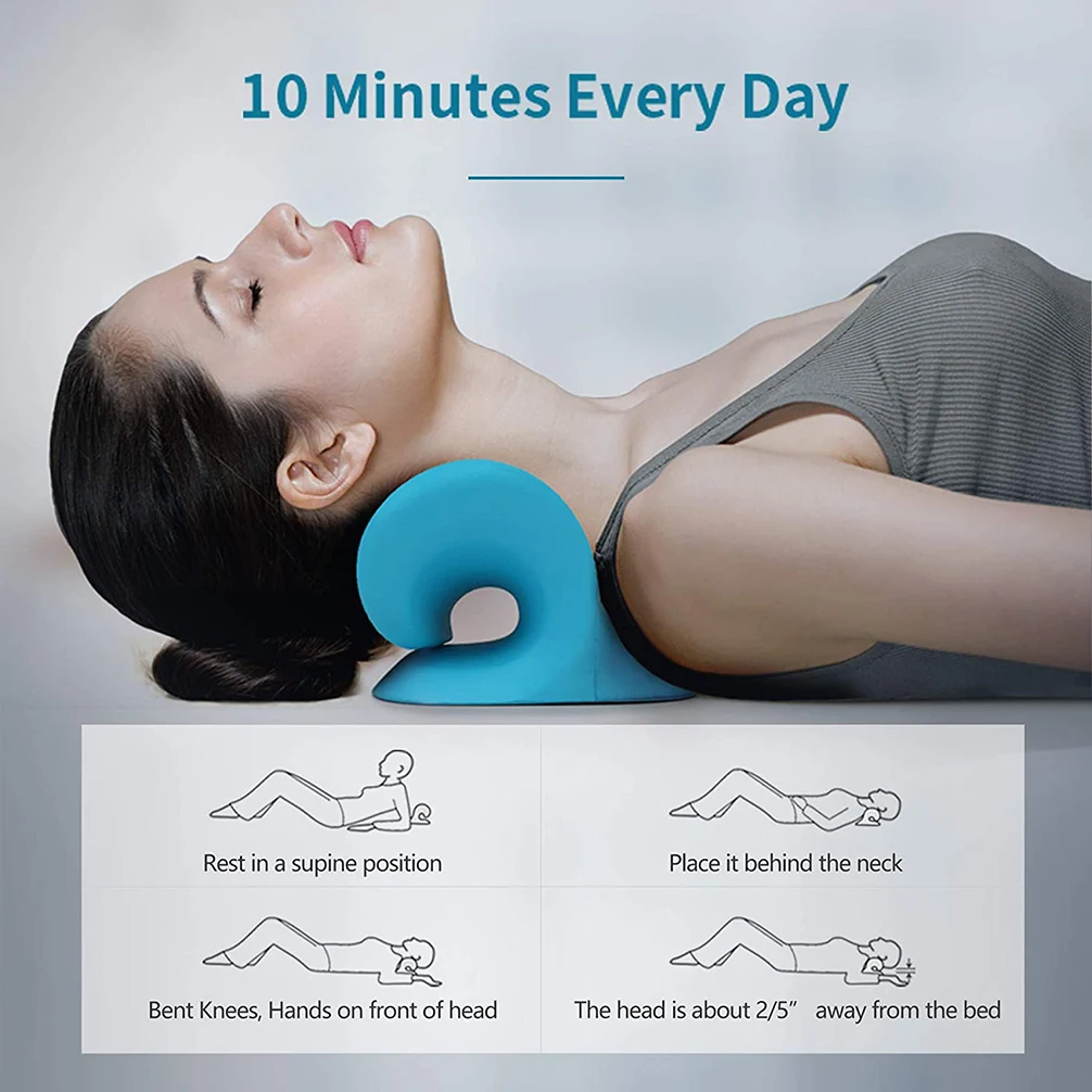 Neck Stretcher Pillow Shoulder Relaxer Cervical Traction Device Pain Relief Cervical Spine Alignment Chiropractic