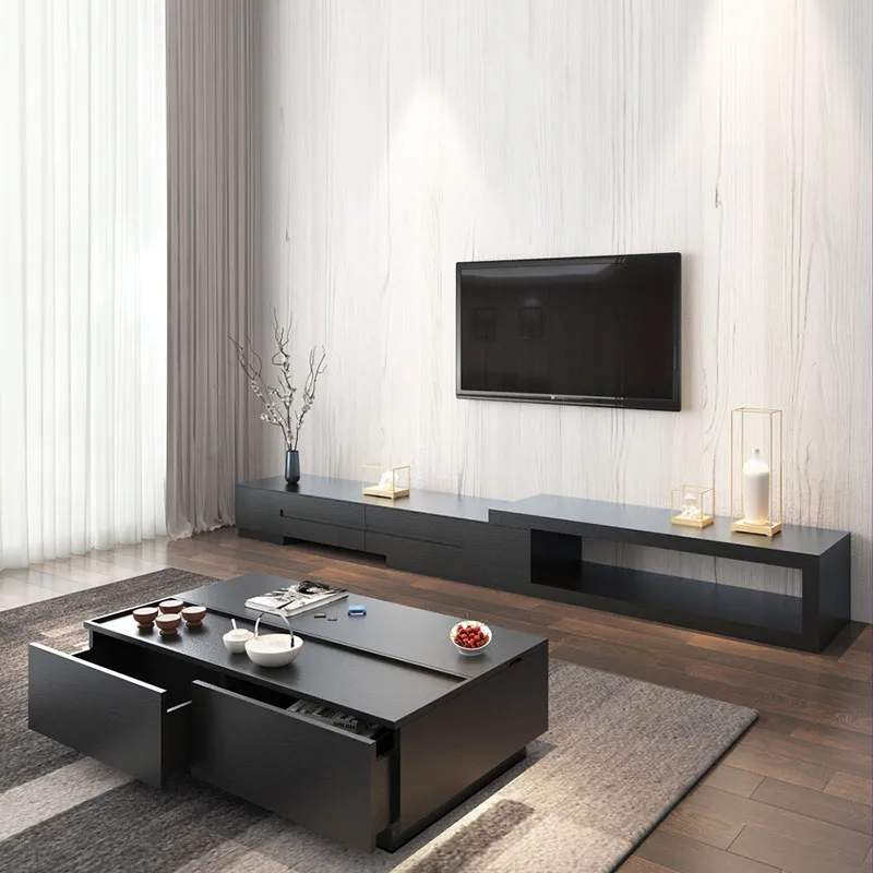 

Luxury Black Design Tv Stand Simple Shelve Innovative Floor Large Modern Tv Table Living Room European Meuble Salon Furniture