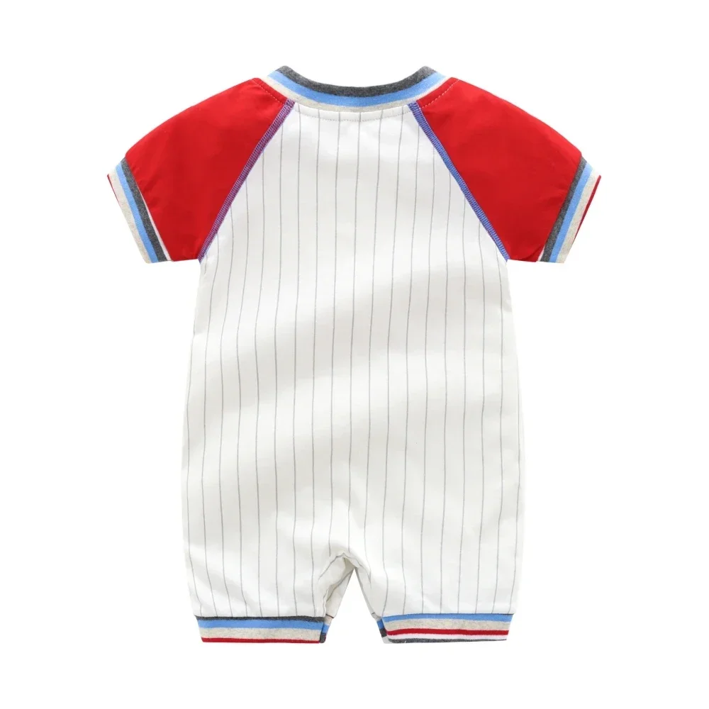 2024 Summer Comfortable baby jumpsuits clothes 0 to 12 months boys bodysuit Onesie overalls sports short sleeve cotton rompers 3
