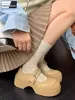Preppy Style Women Platform Shoes New Spring Autumn Design Round Toe Mary Jane Pumps Split Leather Fashion Ladies Casual Shoes 1