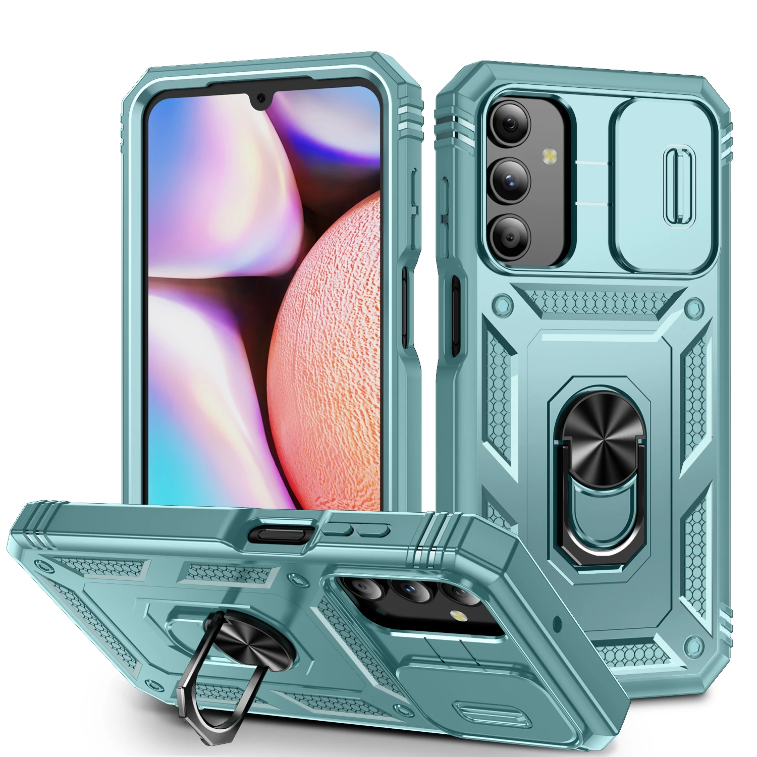 Camera Slide Armor Protection Case with 360-Degree Rotating Cover
