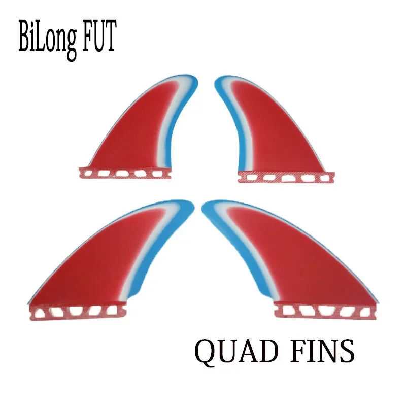 BiLong Futures CONTROLLER Surfboard Fin Keel Quad Fin Black-Surf Surfing Water Sports Performance Glass (PG) Fins
