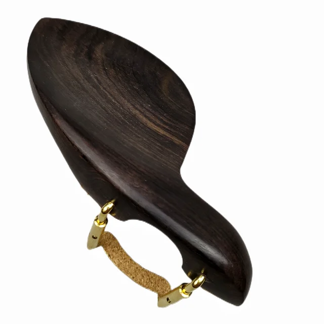 Natural Ebony Wood 4/4 Full Size Violin Chin Rest/Chinrest Installed