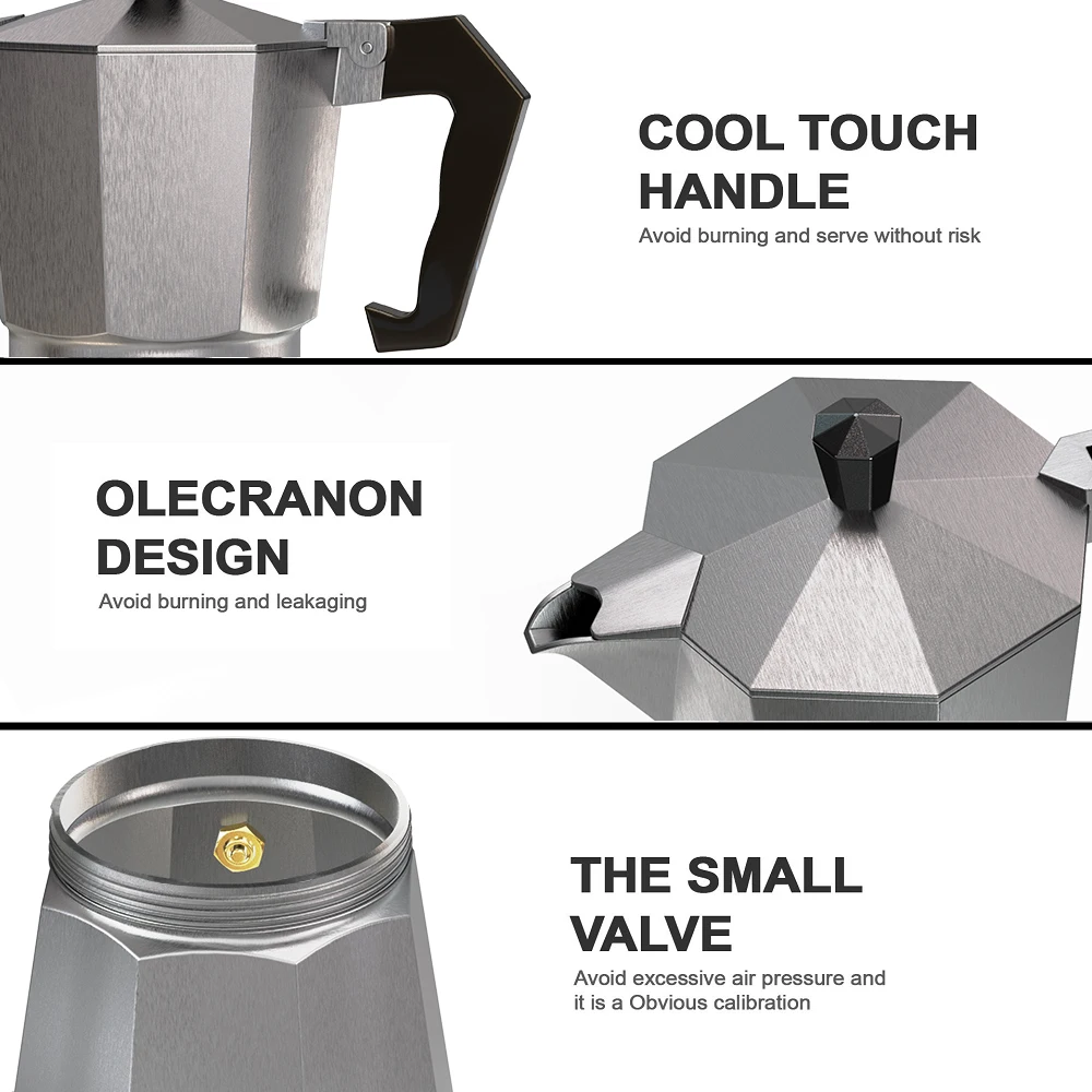 GAT Lady Oro Moka pot, Made in Italy Moka pot