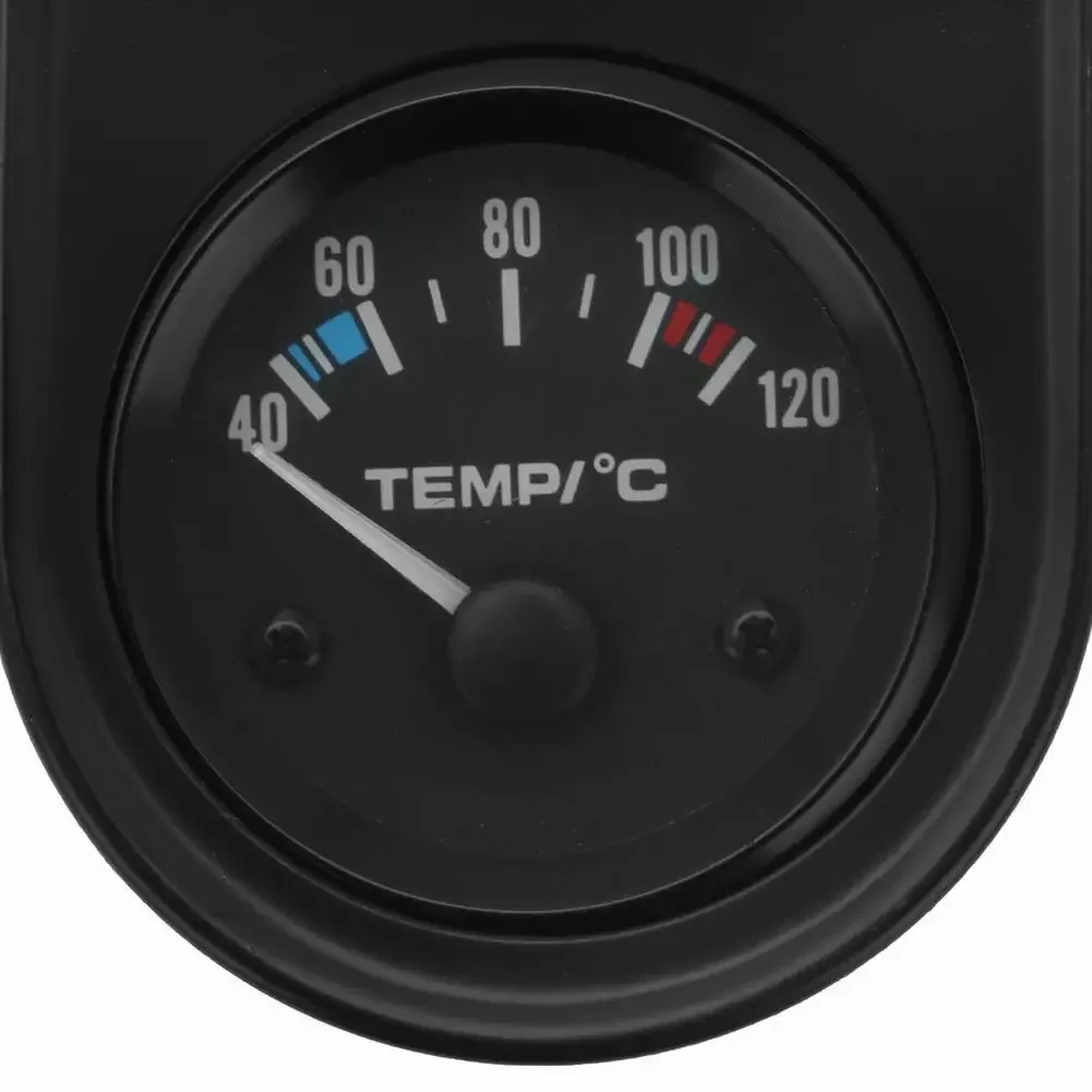 게이지 온도 게이지 정원 주방 사무용품 교체 1개 1/8 NPT 12V DC 40-120 ℃   블랙 다이얼