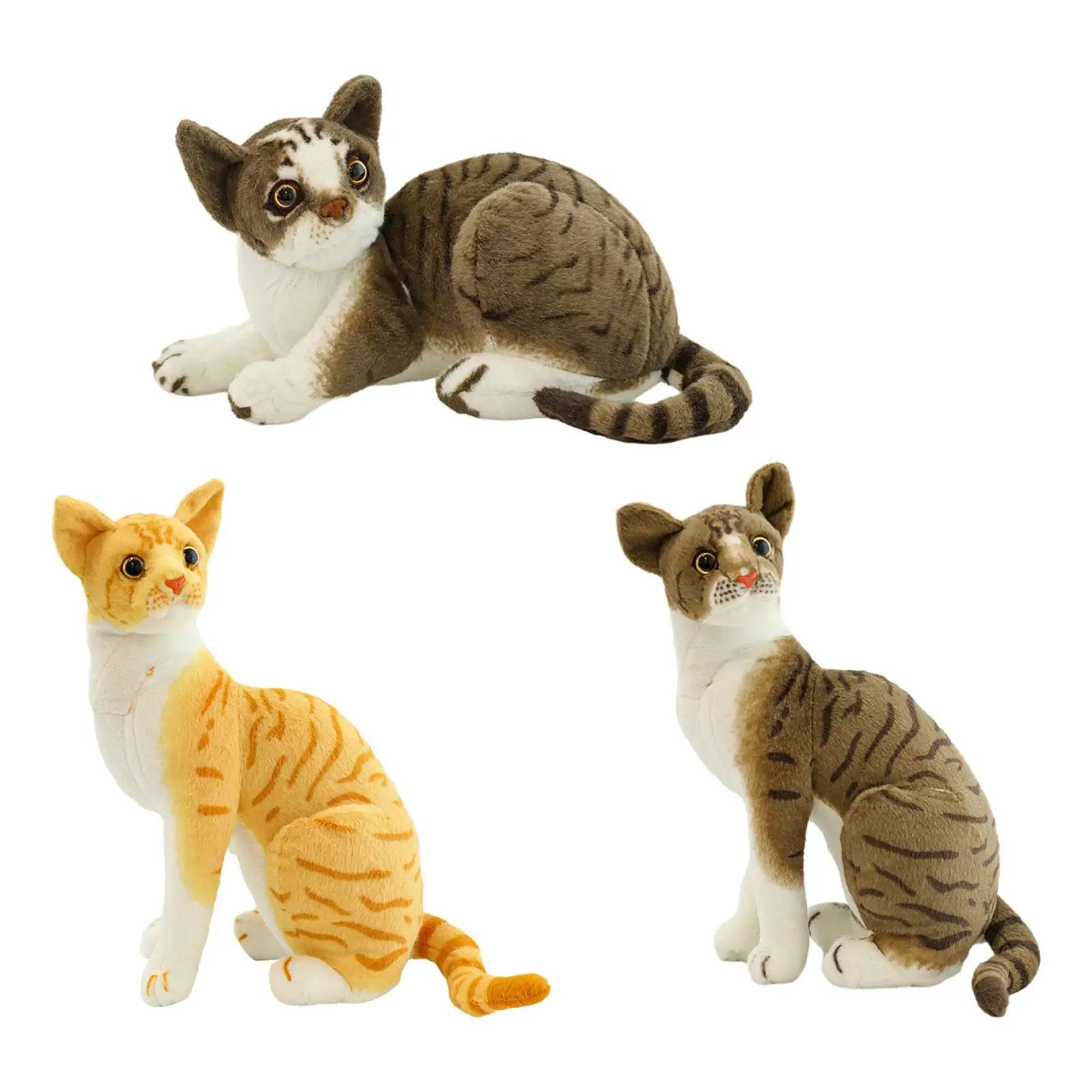 

Мягкие игрушки Kitty в виде животных, модель, подарок на день рождения, мягкая игрушка ручной работы, реалистичные кошки, плюшевая игрушка для детской комнаты, для спальни
