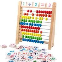 Classic Wooden Educational Counting Toy 100 Beads Preschool Math Learning Toys Montessori Number Arithmetic Abacus Toddler Gift 1