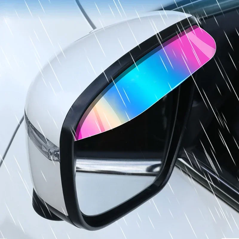Car Rearview Mirror Rain Eyebrow 2Pcs Auto Rear View Mirror Eyebrows Rainproof Shield Protector Rainy Safe Driving Accessories