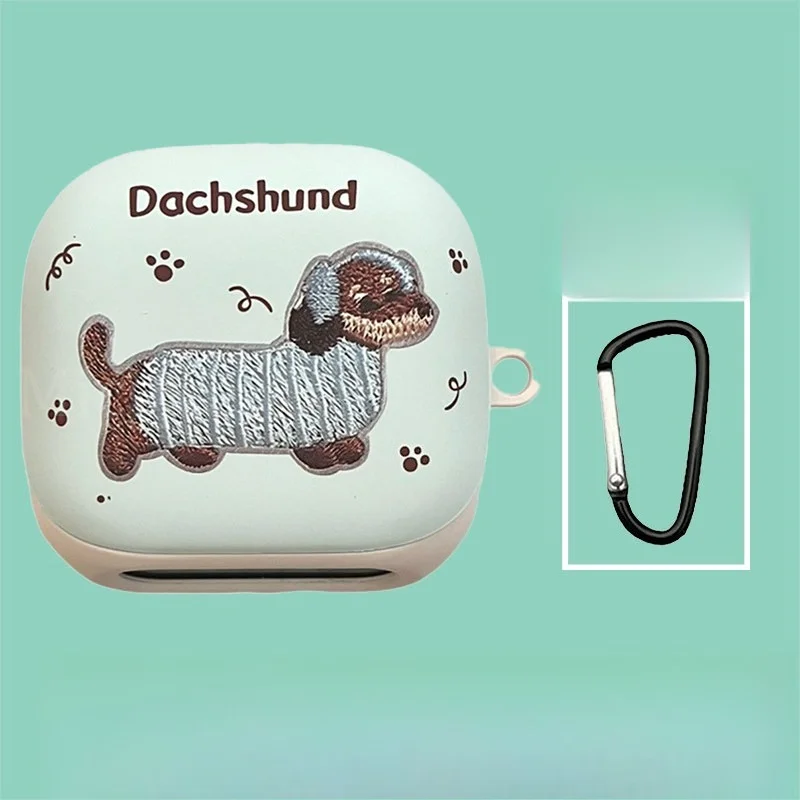Cute Frosted High Mountain Puppy Earphone Protective Case - Drop-Proof Cover