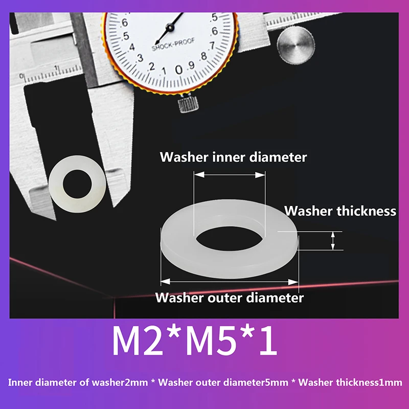 780pcs 흰색 나일론 플랫 와셔 가스켓 세트 M2 M2.5 M3 M4 M5 M6 M8 M10 M12 플라스틱 씰링 O-링 구색 키트