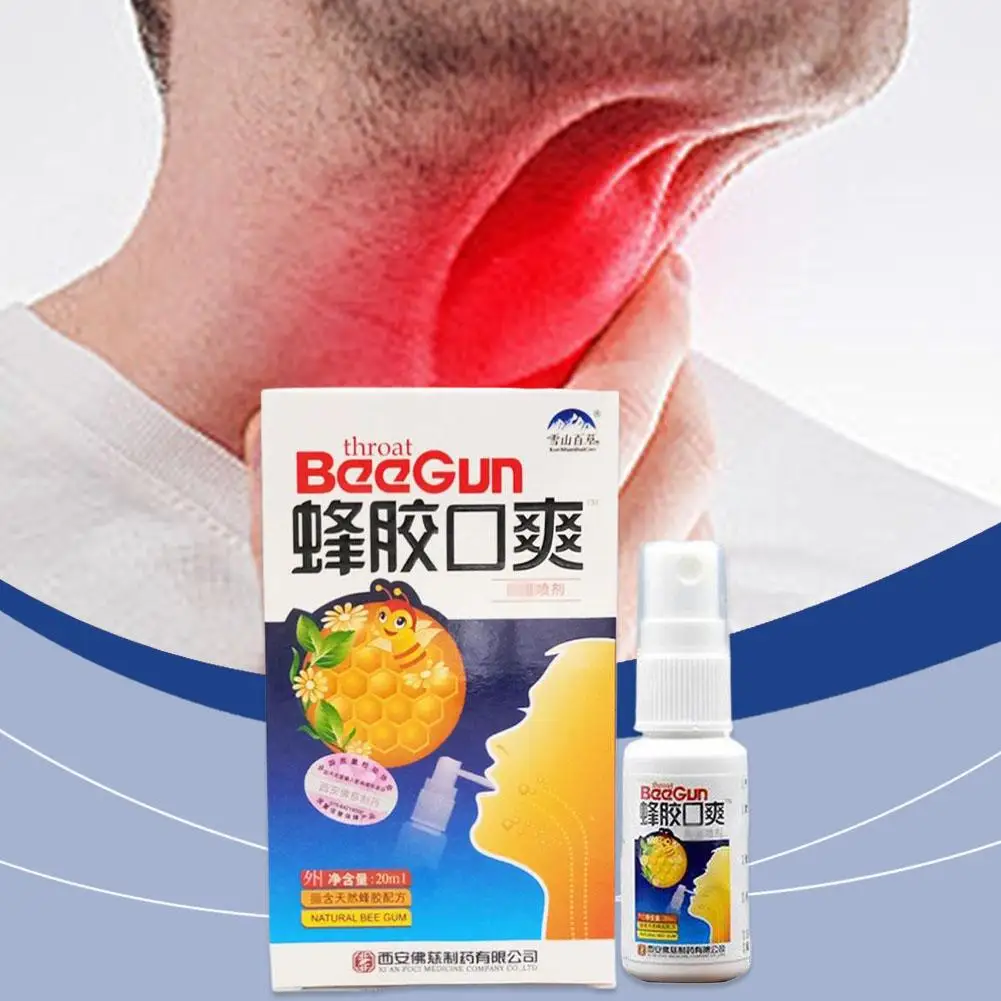 20ml Throat Spray Natural Propolis Extract Eliminate Discomfort Throat Dry Mouth Cough Spray Dysphagia Relieve Itchy Care Sore throat spray