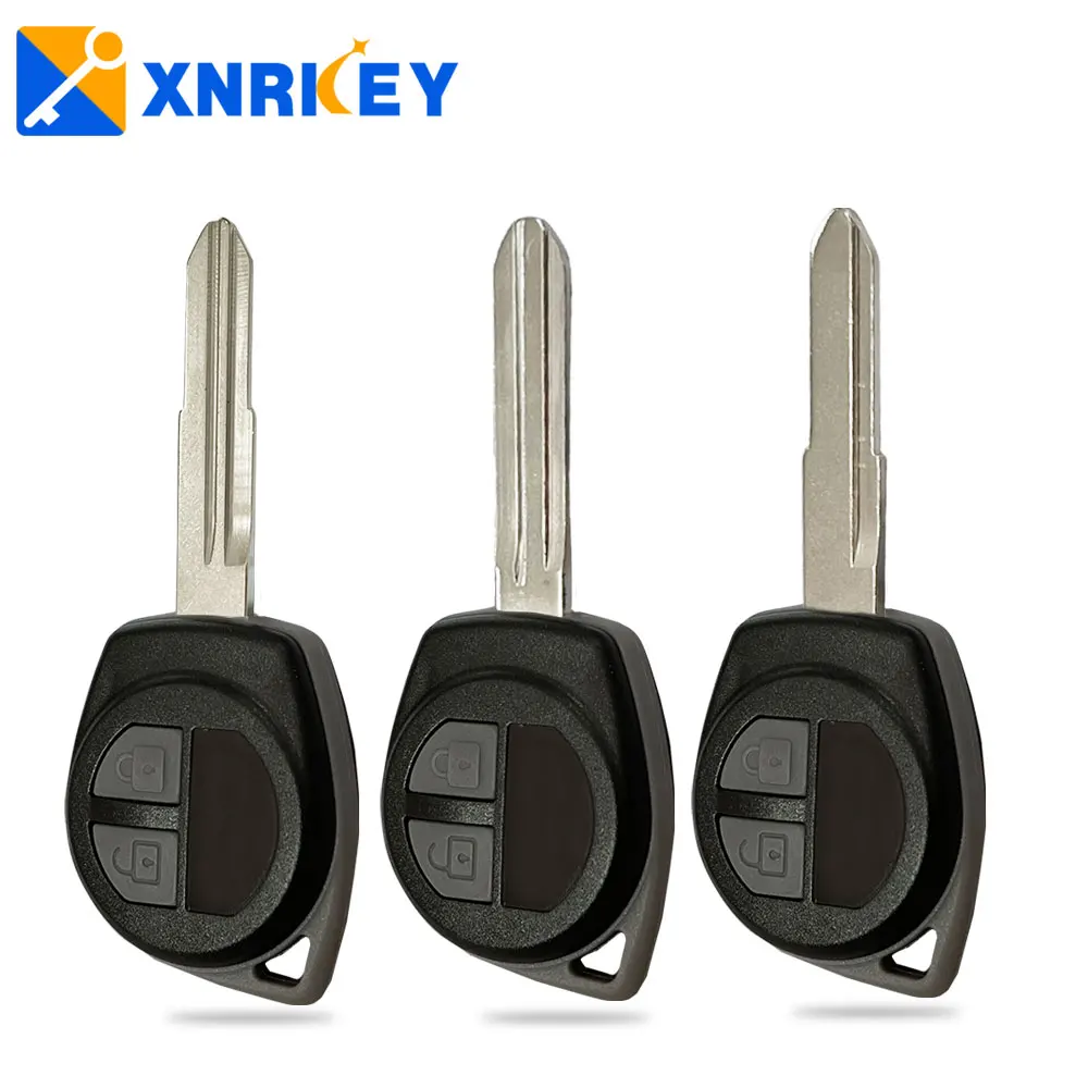 XNRKEY 2 Buttons Replacement Remote Car Key Shell For Suzuki Grand Vitara SWIFT HU133R/TOY43/SZ11R Blade Rubber Button Key