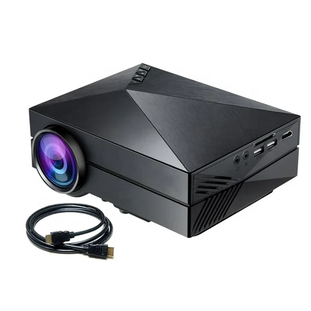 GM60 HD Mini Portable LED Projector Home Mini LED Projector 1080p Decode Projector