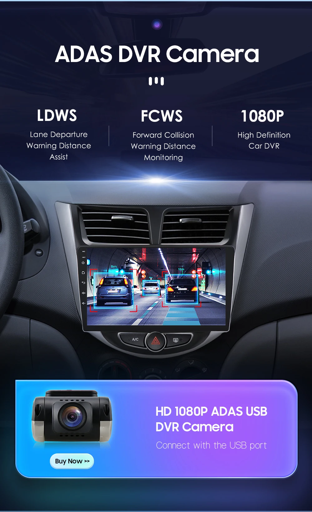 Hizpo Android Auto 2 Din For Hyundai Solaris Verna Accent 1 2010-2016 Car Radio Multimedia Video Player Carplay 4G WIFI GPS 7862