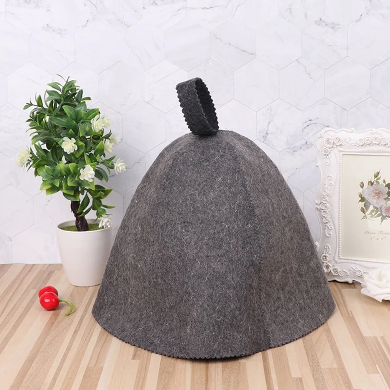 Shower Cap 1PC 24 X 22CM Felt Head Protection Bath Anti Heat Free Size Russian Style Absorbent