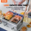 VEVOR Electric Deep Fryer w/Dual Removable Tanks 24L 3000W Commercial Countertop Fryer for Chicken French Fries Frying Chips 2