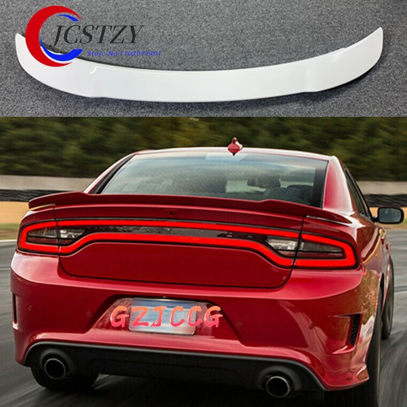 

New Carbon Fiber Look /Black Car Rear Roof Spoiler Wing Trunk Spoiler Wing Lip For DODGE Charger SRT SXT R/T Pursuit 2015-2019
