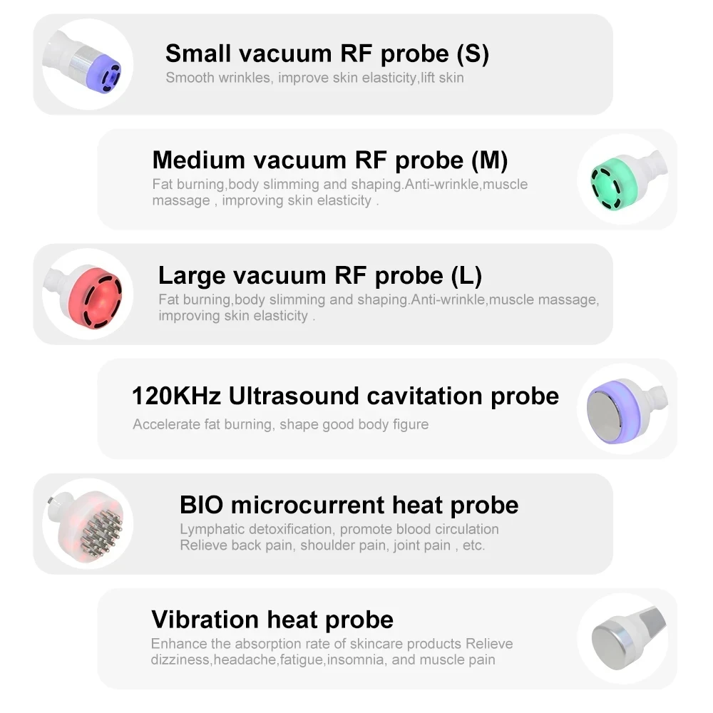 120K Cavitation Vaccum Therapy Machine 5D Ultrasonic Fat Burning Cellulite Removal Body Slimming Shape Firming Lifting Massager 6