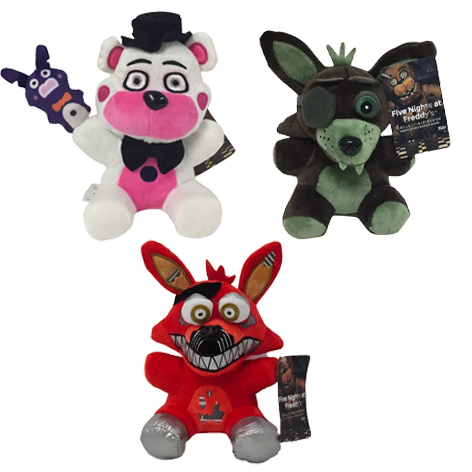 FNAF Plush Collection: Freddy, Foxy, Chica & Bonnie Stuffed Toy Doll - Perfect Kids Gift
