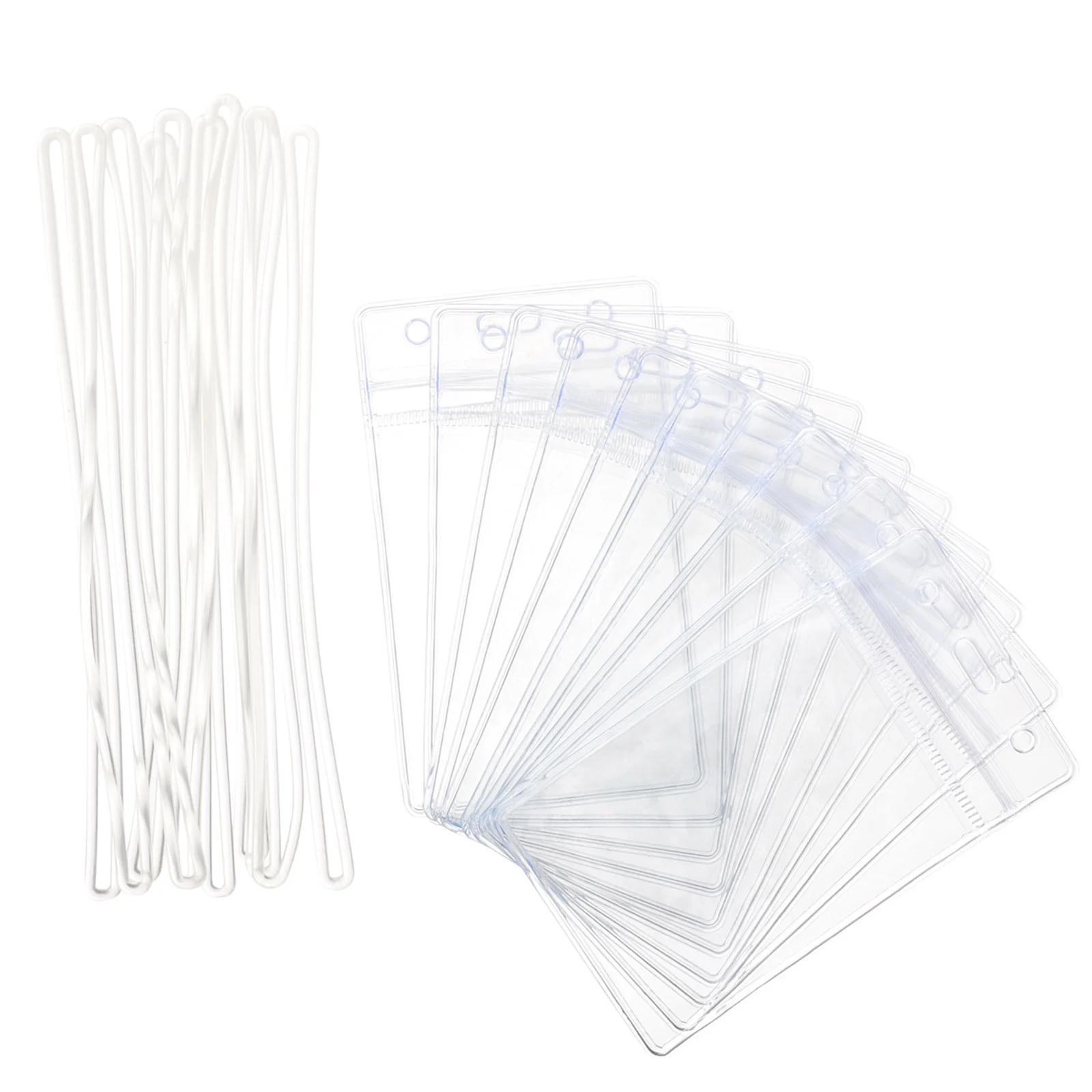 10 Pcs Transparent Luggage Tag Suitcase Tags Sleeve Cruise Ship Essentials Pvc Clear Badge Holder Boarding Pass Travel Id 4