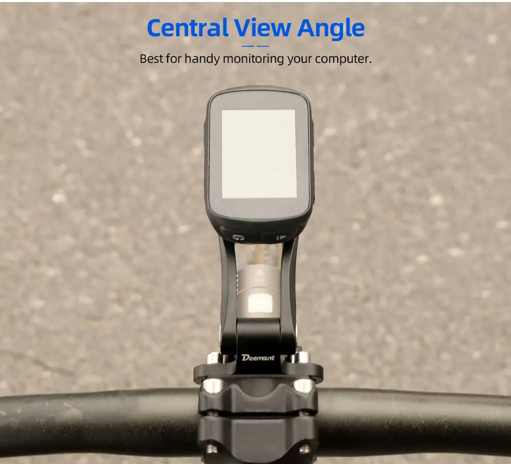 Deemount Fahrradcomputerständer für Garmin/Bryton/CATEYE MTB Rennrad Vorbau Front Ends Scheinwerfer Durchmesser. 20–30 mm Taschenlampenhalterung – Detail 13