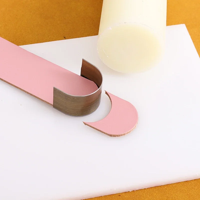 1PC Half-round Leather Cutter DIY Leather Template Cutting Die Semicircle Cut Mold Japan Knife Belt Tail Punching 5-50mm