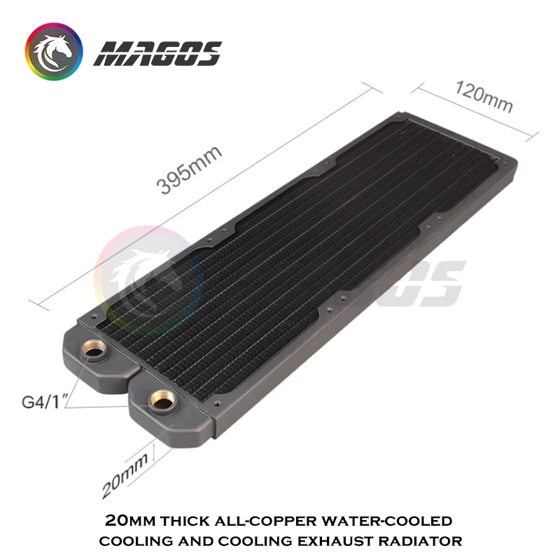 Radiador de Água para Computador Refrigerador de Água Fino Refrigerador do Ventilador Cobre 120 mm 240 mm 360 mm 480 mm 12cm - Imagem 5
