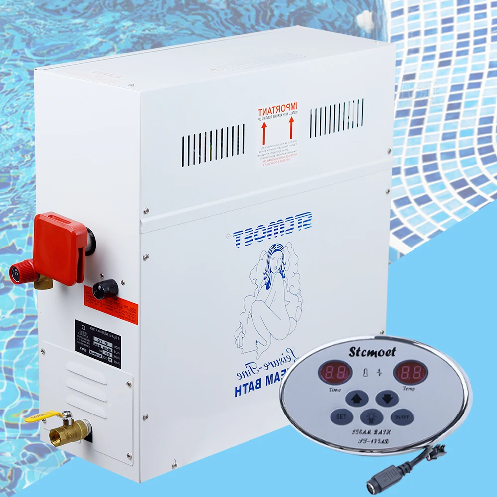 9KW Steam Generator for Shower 220V/380V Home Steam Machine Sauna Equipment Sauna Bath SPA Steam Shower with Digital Controller 6