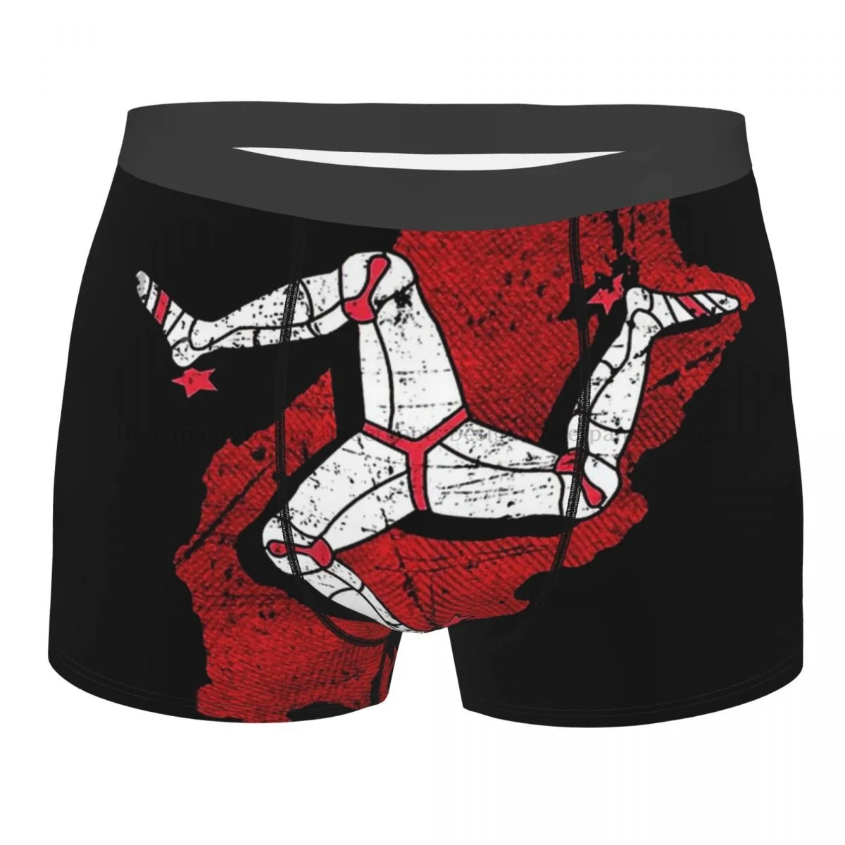 

National Flag Isle Of Man TT Races Underpants Breathbale Panties Man Underwear Sexy Shorts Boxer Briefs