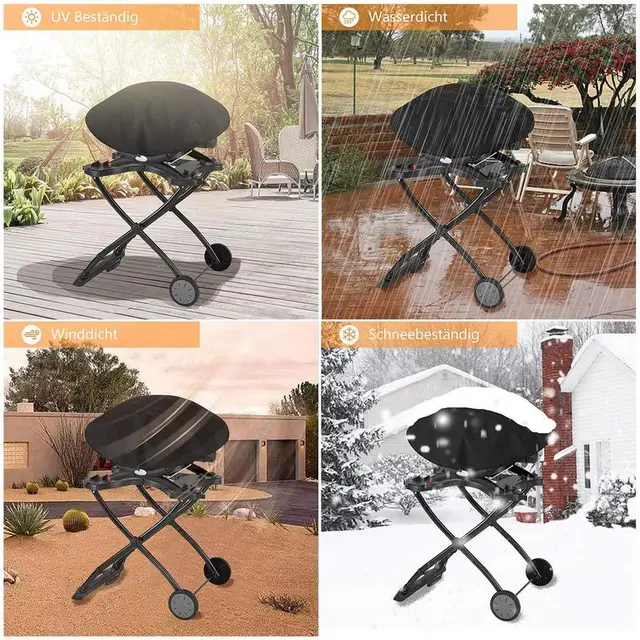 Bbq Grill Burkolat Esőálló Hordozható Grillvédő Por - Image 4
