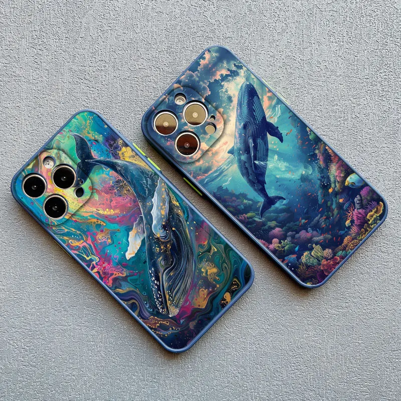 Space Ocean Whale Shark Shockproof Phone Case