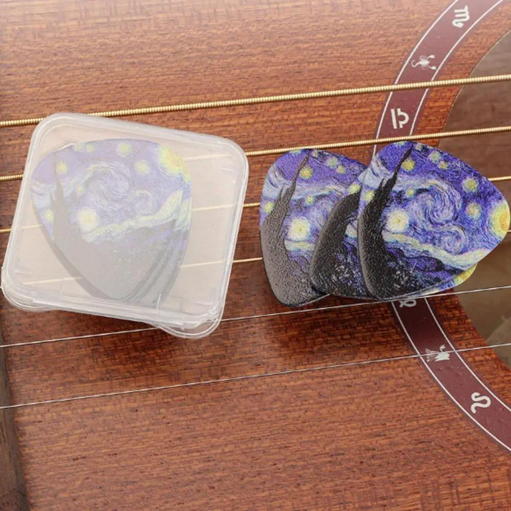Description Picture 2 of itemGuitar Pick Thin Medium And Heavy Picks Set With Artistic Star Sky Design Guitar Pick For Bass Acoustic Guitar Electric Guitar
