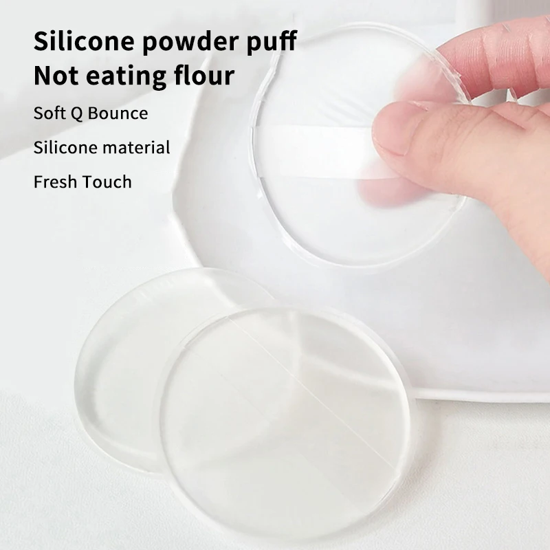 화장품 페이스 파운데이션 BB 크림 용 부드러운 실리콘 젤 파우더 퍼프 스펀지 파우더 없음 파우더 먹는 파우더 코스메틱 퍼프 메이크업 도구