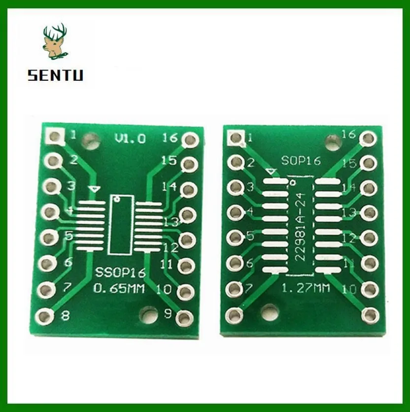 TSSOP16 SSOP16 SOP-16 SOP16 to DIP16 Transfer Board DIP Pin Board Pitch Adapter 10pcs diy electronic kit pcb board kit