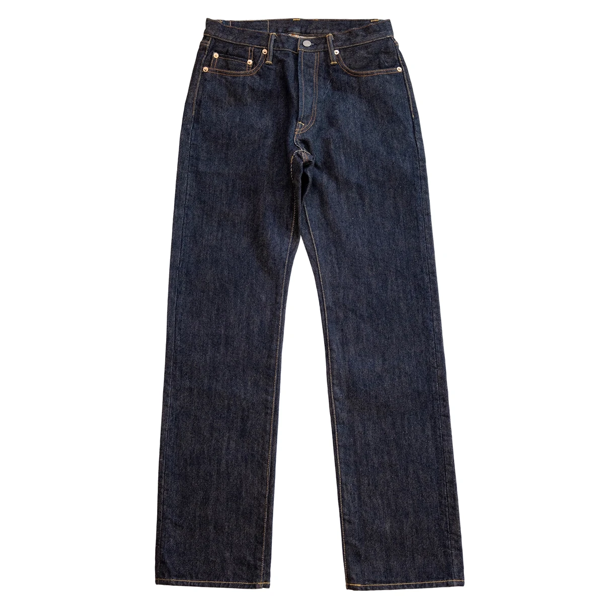 Red Tornado NOIR 21oz Selvedge Denim Straight Cut Jeans Indigo Rugged Style Men Pants 5
