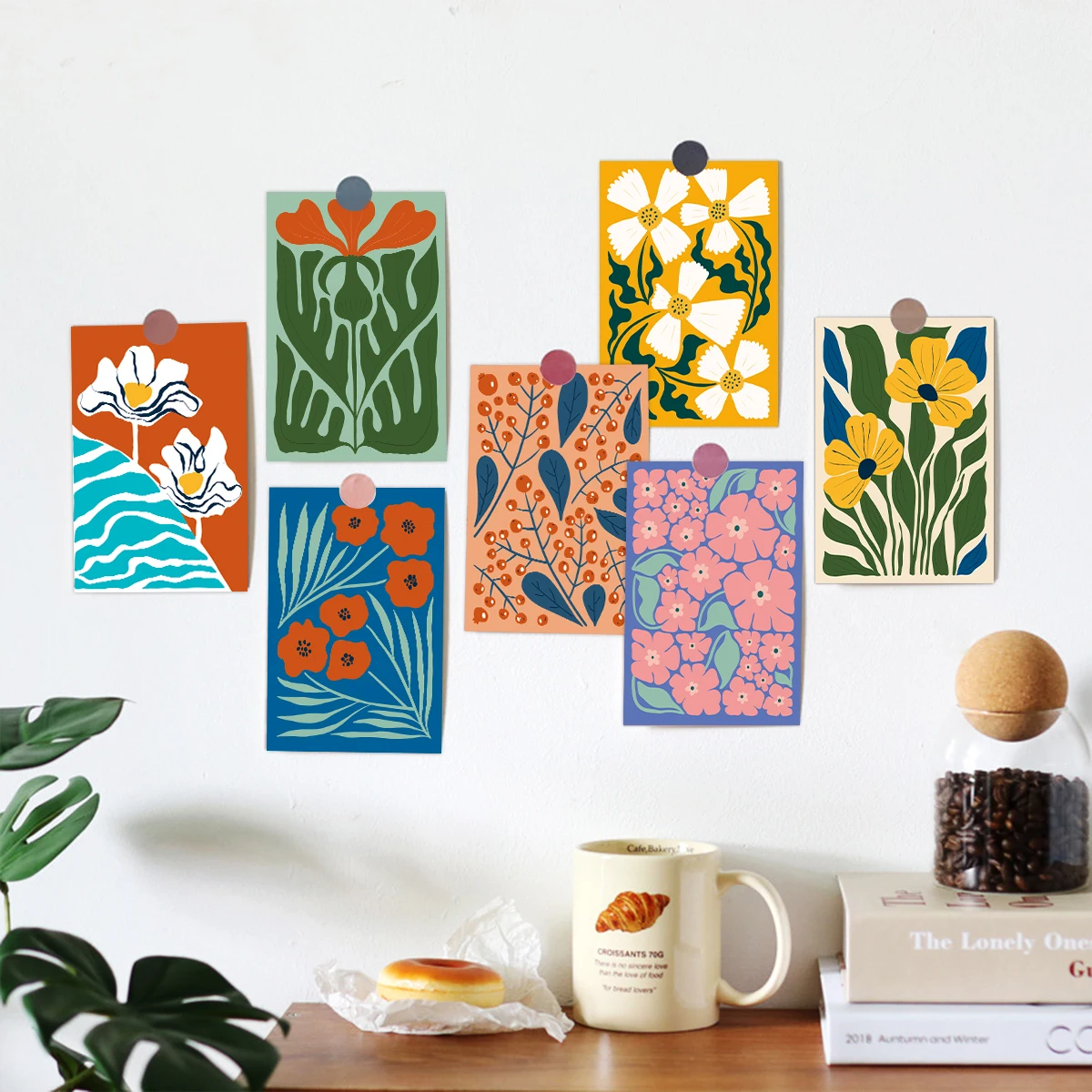 12PCS Minimalist Line Art Floral Wall Cards – Aesthetic Decorative Prints for Home, Bed... - SKU PIC01736 - UGI Packaging