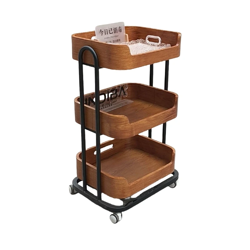 Carrello da salone portatile semplice Carrello portaoggetti girevole glamour Carrello di bellezza Carrello moderno di lusso Carritos Organizadores Mobili da salone - immagine 6