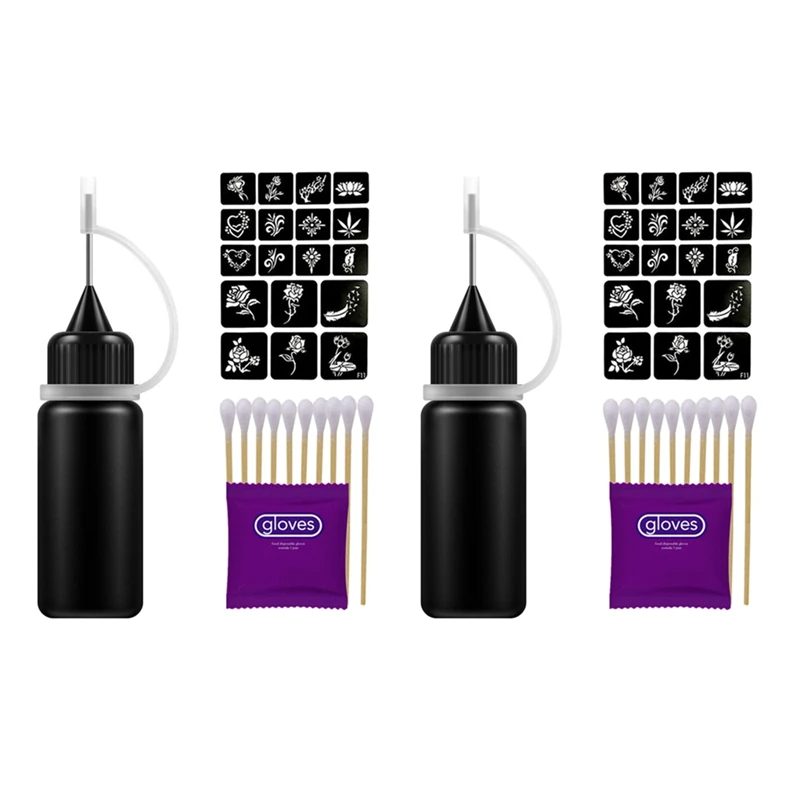 2x tinta temporária da tatuagem gel orgânico duradouro do fruto de jaga/tinta nenhuns produtos químicos nenhum álcool 10ml etiquetas da tatuagem f11