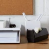 Desktop Tape Dispenser (Fits 1" Core) with Black Tape Holder,Weighted Non Slip Base, for Masking Tape,Heat Resistant Tape 6