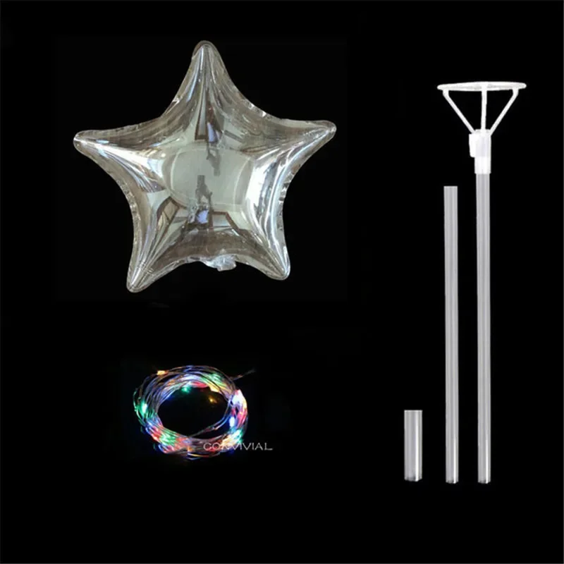 thumbnail image 1 of Globos LED de unicornio transparentes con asa en forma de corazón, globos luminosos para decoración de bodas, fiestas de cumpleaños, globos con luz LED para niños, 1 of 5