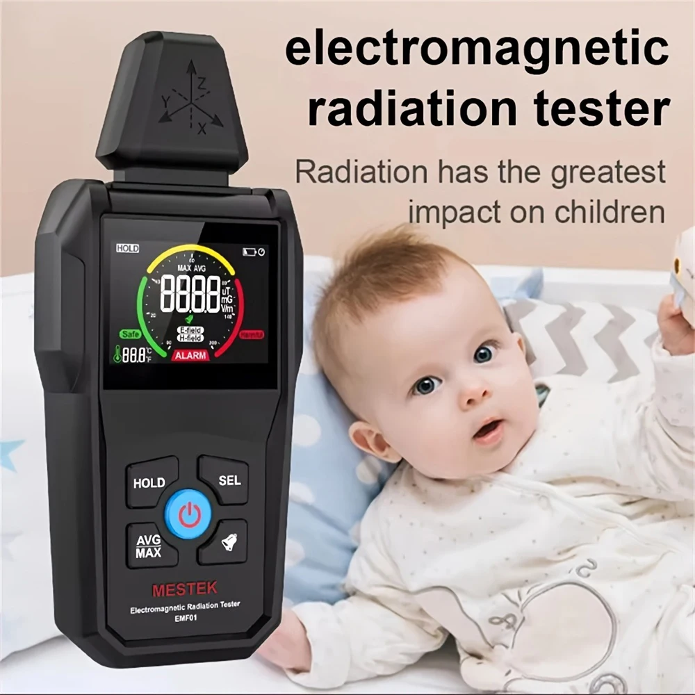 MESTEK EMF01 전자기장 방사선 감지기 고스트 헌팅 디지털 LCD EMF 측정기 (가정, 사무실, 공유기, 전자레인지용)