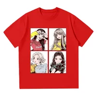 Kpop BP Jump 2025 Tees Pink Girls Band Clothing Adorable Anime Graphic T Shirts Summer High Quality  Comfortable Y2K Tops - Image 6